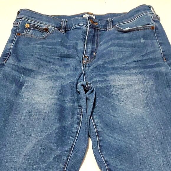 J. Crew Factory Medium Wash Distressed Mid Rise Straight Leg Jeans 27 - Picture 4 of 15